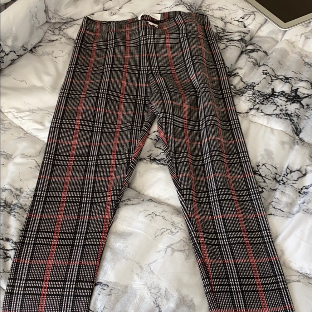 plaid leggings